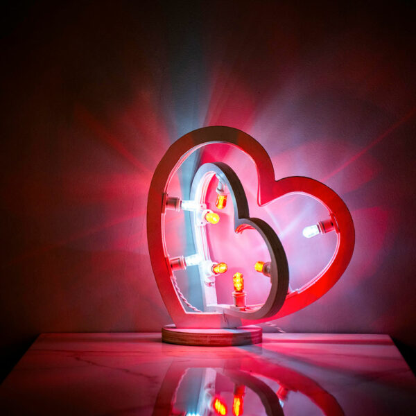 Luminaria da tavolo  Doppio cuore - immagine 2