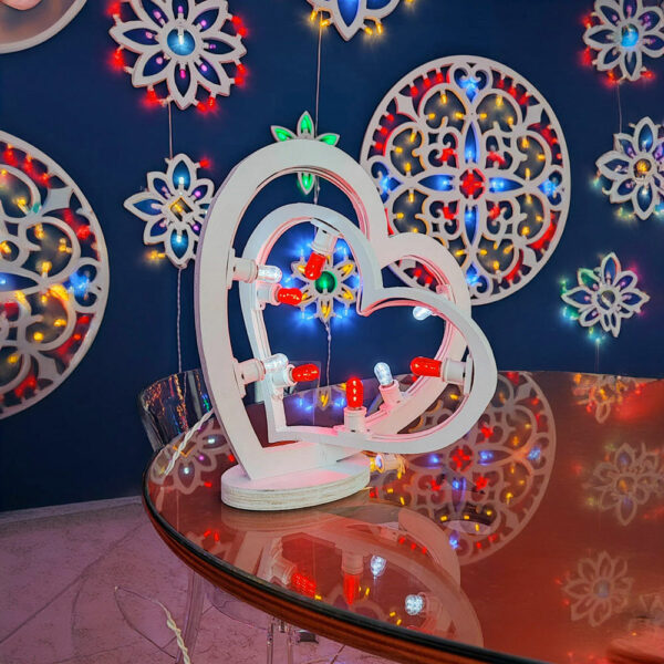 Luminaria da tavolo  Doppio cuore - immagine 3